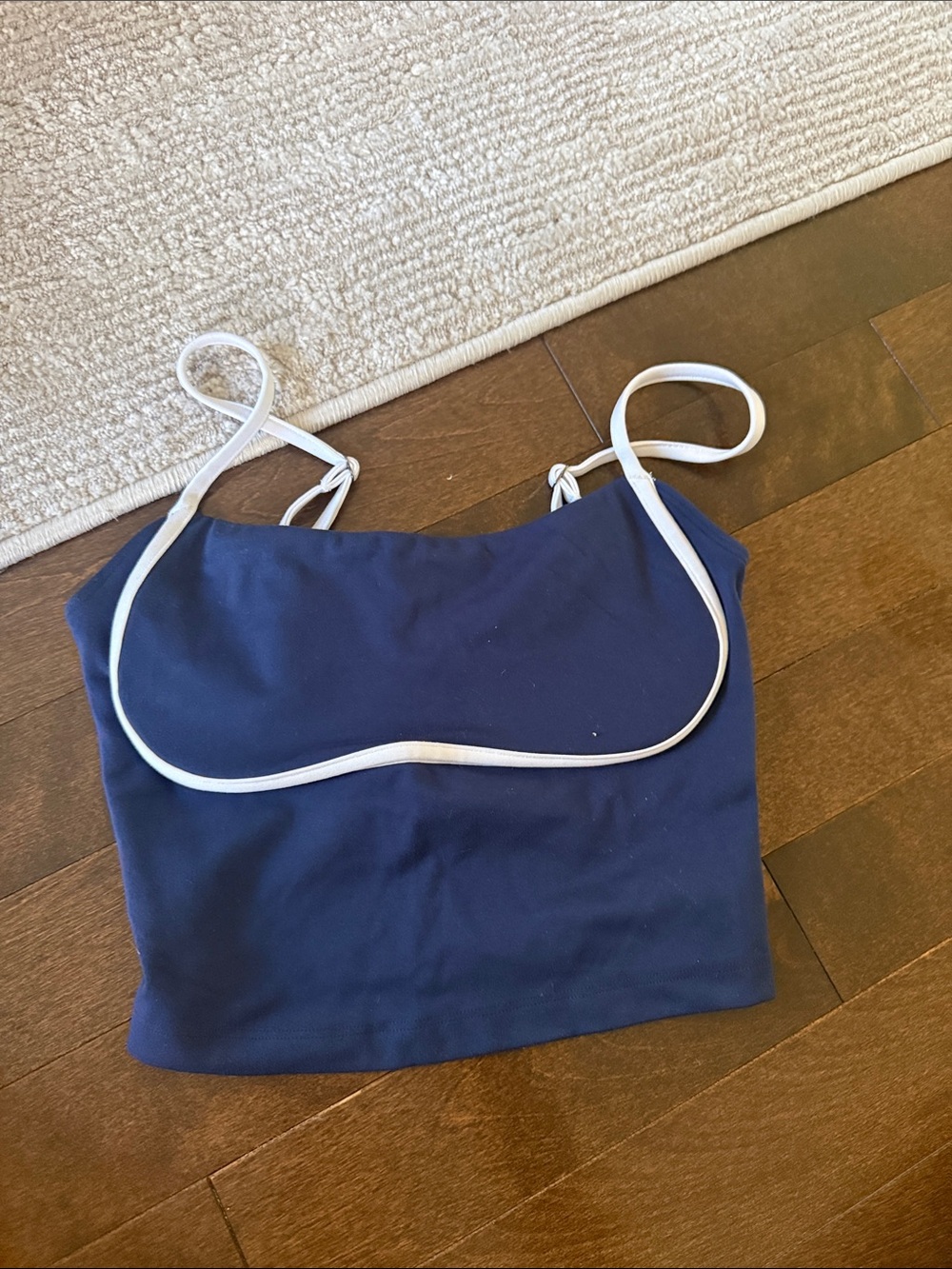 Gilly Hicks Navy Cami with White Trim
